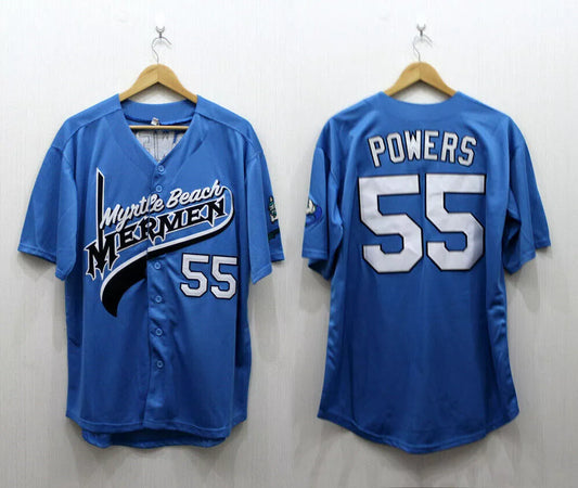 Kenny Powers #55 Myrtle Beach Mermen Jersey Mens Stitched Blue