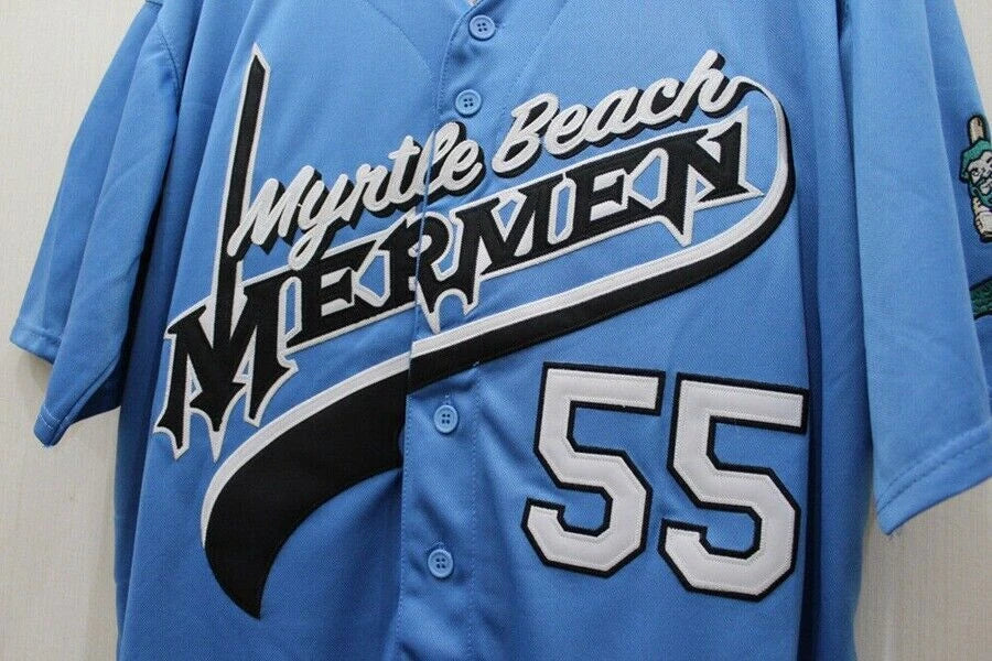 Kenny Powers #55 Myrtle Beach Mermen Jersey Mens Stitched Blue