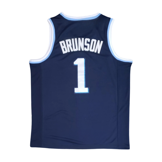 Retro Jalen Brunson #1 Basketball Jersey – Blue Sewn (Toddler, Youth, Men, Custom)