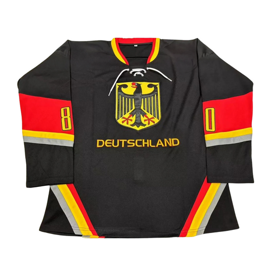 Throwback Moritz Müller #80 Germany Hockey Jersey – Custom Sewn