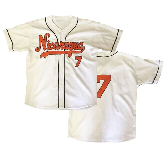 Throwback Nicaragua #7 Baseball jersey