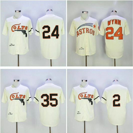 1962 Houston 35 Fox 24 Joe Morgan 2 Jimmy Wynn Baseball Jerseys