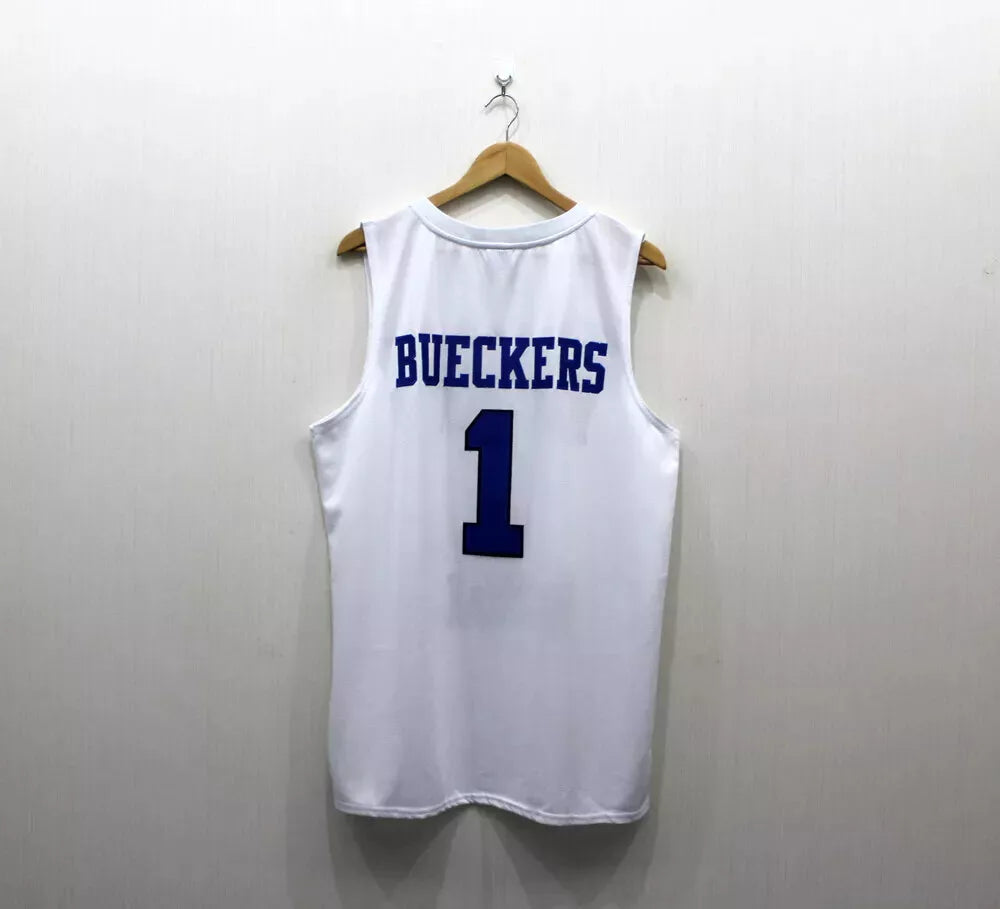 White Bueckers #1 High School Basketball Jersey