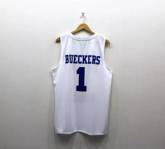 White Bueckers #1 High School Basketball Jersey