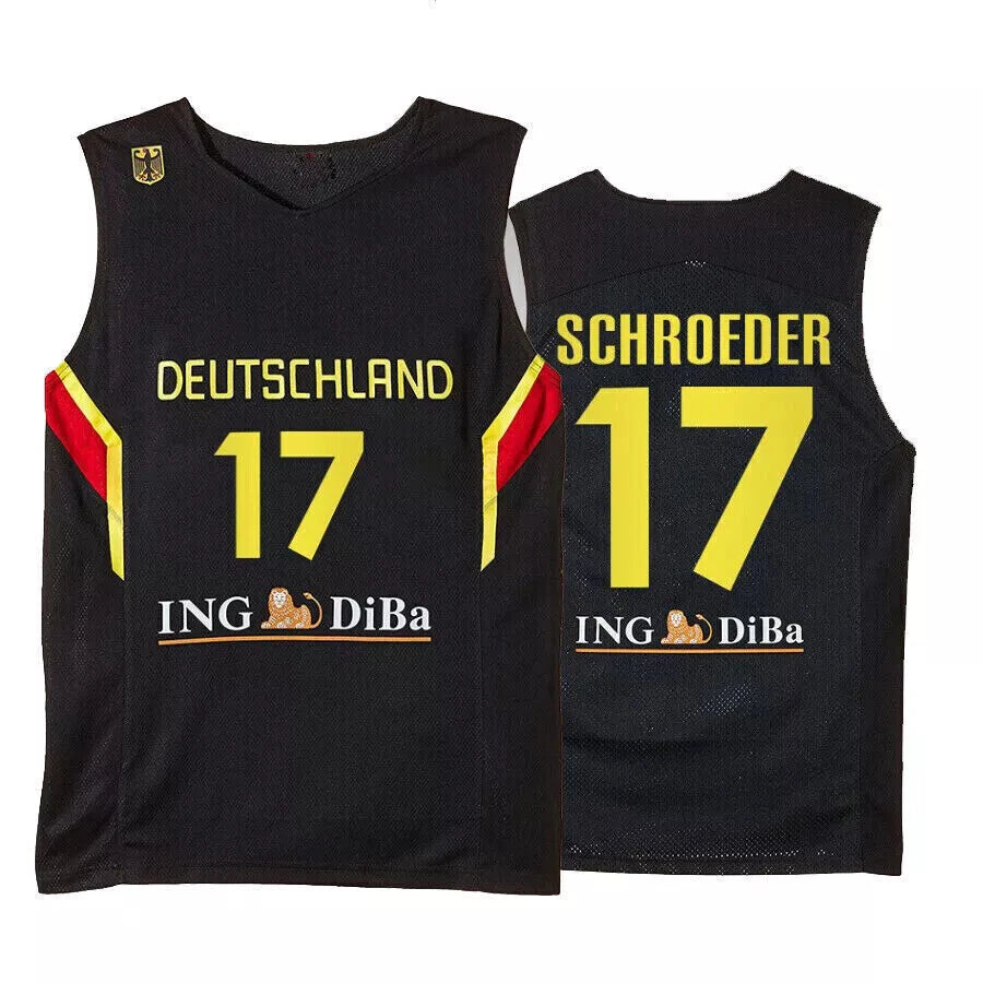 Dennis Schroder Schröeder #17 Germany Deutschland TeamBasketball Jersey