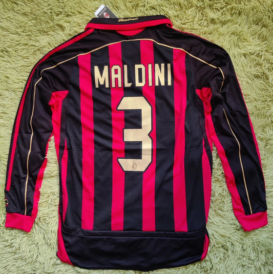 AC Milan 2006/07 Maldini Long Sleeve Football Futbol Jersey