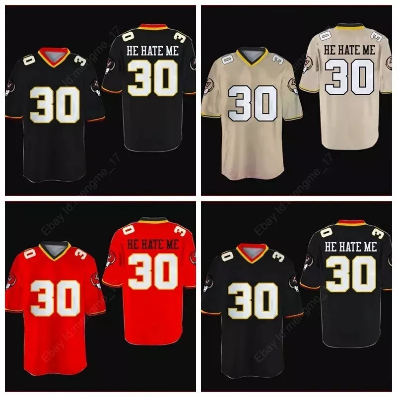 Throwback He Hate Me Rod Smart #30 Movie Men's Football Jersey