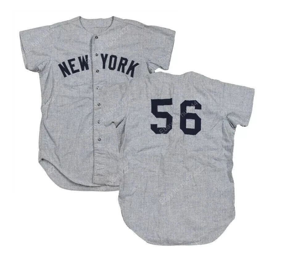 Throwback 60'S Bouton 56 New York Baseball Jersey