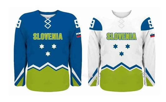 Custom Team Slovenia Slovenija Hockey Jersey