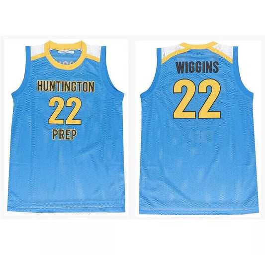 Retro Wiggins #22 Huntington Prep Basketball Jersey