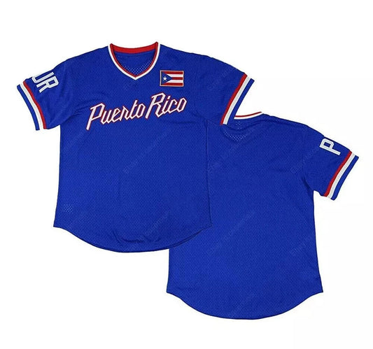 PR Puerto Rico Type Baseball Jersey