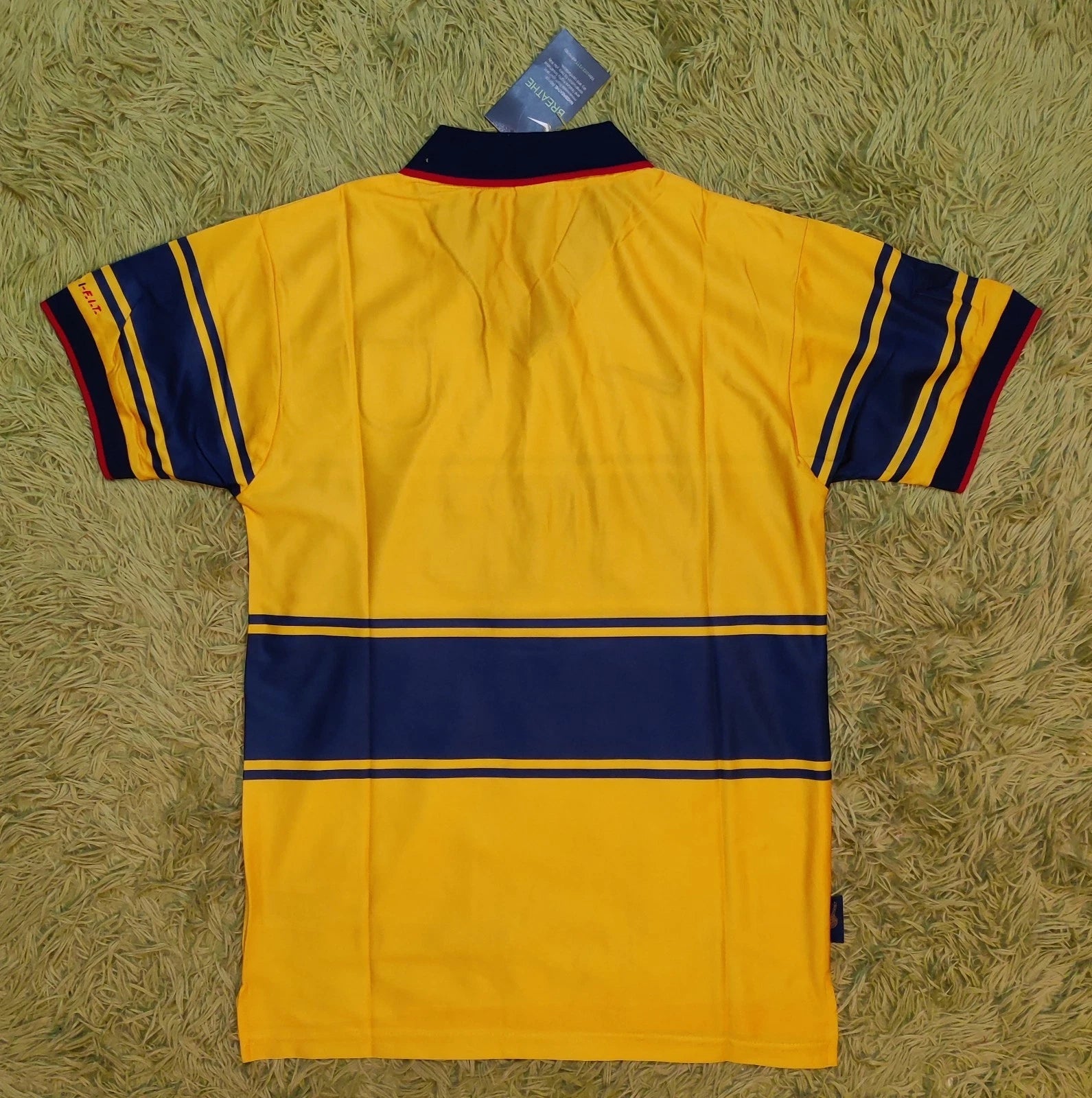 Arsenal 1997/99 Away Retro Yellow Soccer Football Futbol Shirt Jersey