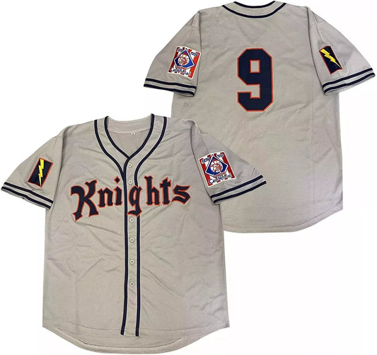 Movie Hobbs #9 New York Knights The Natural Baseball Jersey