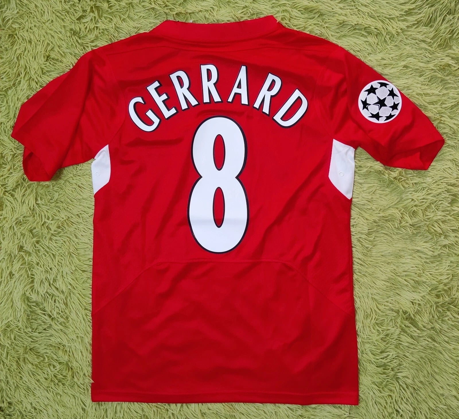 Liverpool Gerrard #8 2004/05 UCL Final Home Soccer Football Jersey