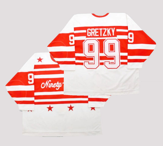 Youth/Men Retro Gretzky #99 Ninety Nine Hockey Jersey