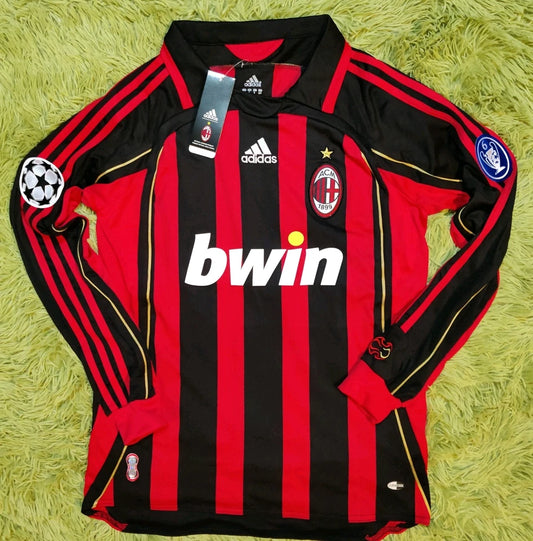 AC Milan 2006/07 Maldini Long Sleeve Soccer Football Futbol Jersey