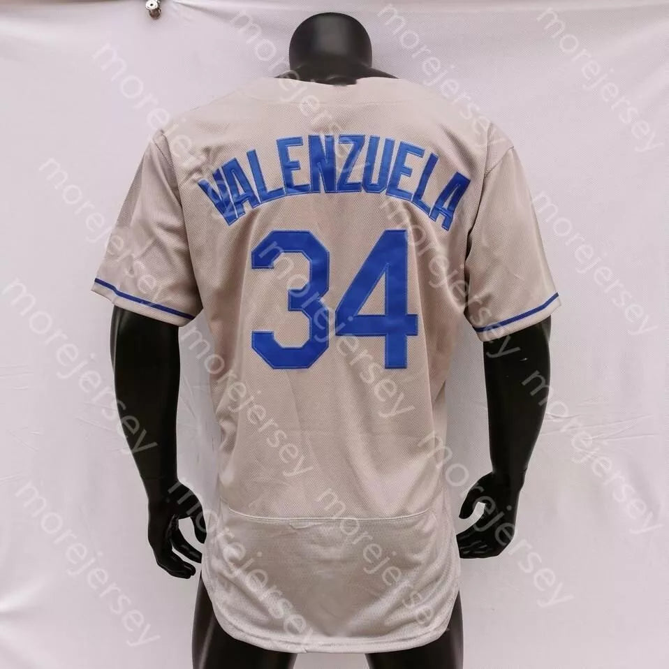 Throwback Valenzuela #34 Baseball Jersey