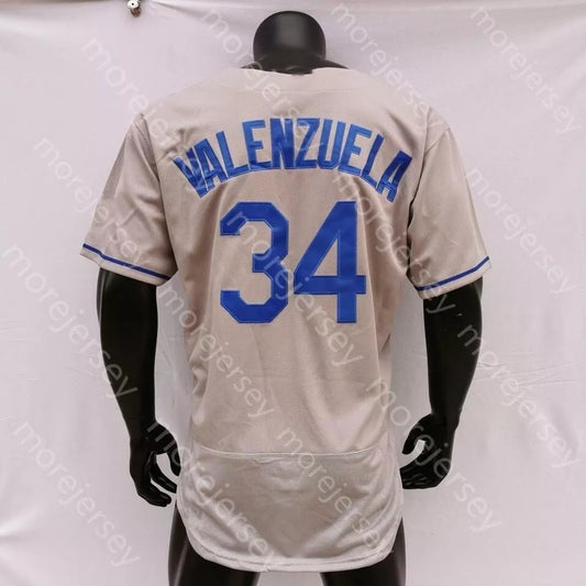 Throwback Valenzuela #34 Baseball Jersey