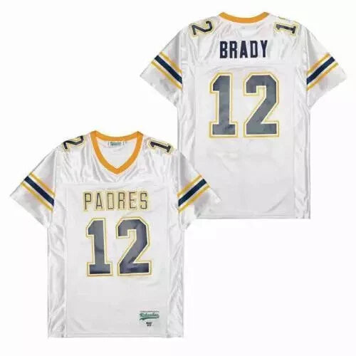 Retro Brady #12 High School Football Jersey