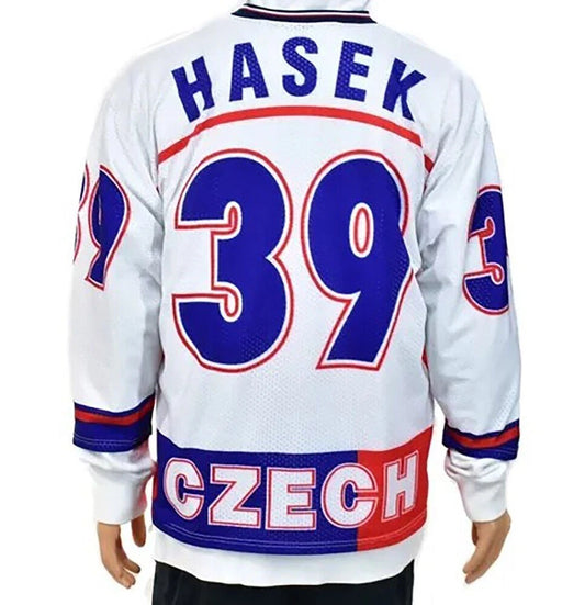 Throwback Hasek #39 Team Czech Hockey jersey
