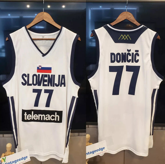 Doncic #77 Team Slovenija Basketball Jersey