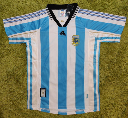 Argentina 1998/99 Home Batistuta #9 Retro Rare Soccer Futbol Jersey