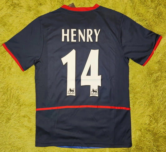 2002/2003 Arsenal FC Nike Thierry Henry Away Navy Blue Jersey