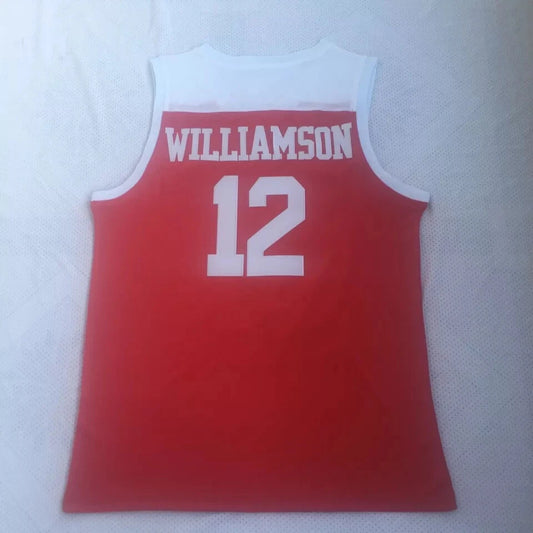 Throwback Williamson #12 High School Basketball Jersey