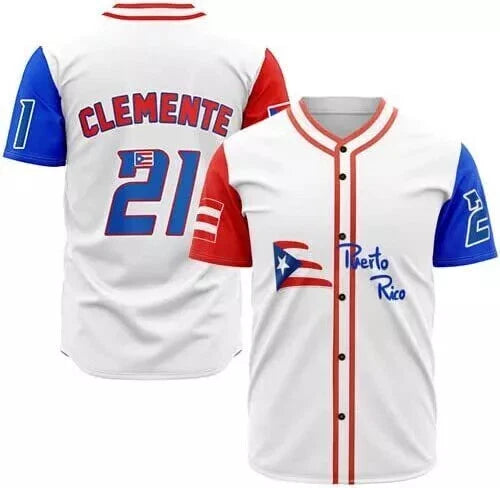Design Clemente Correa Baez Molina Lindor Rodriguez Puerto Rico Baseball Jersey