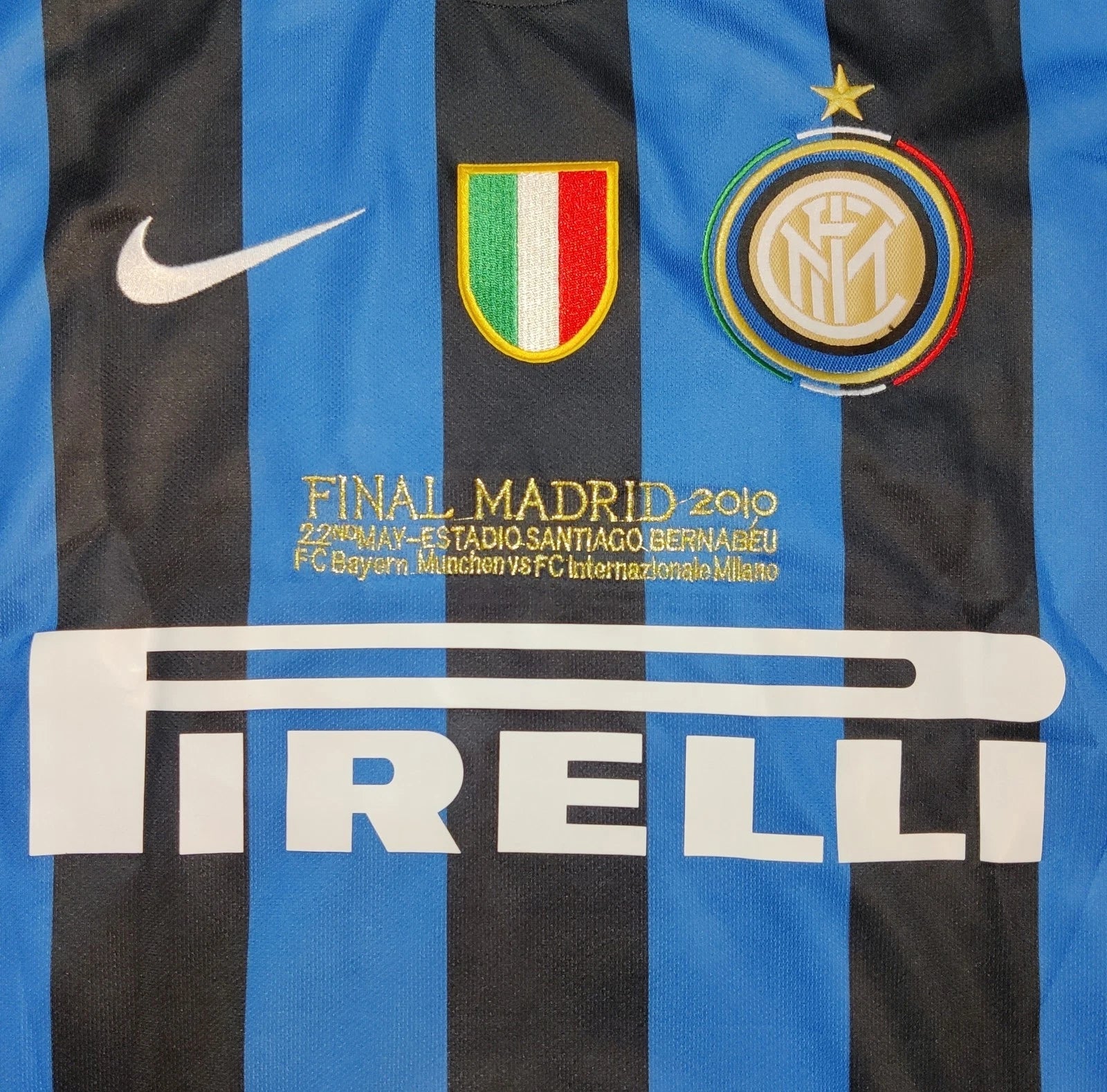 Inter Milan 2009/10 UCL Final Retro Rare Home Futbol Jersey LS