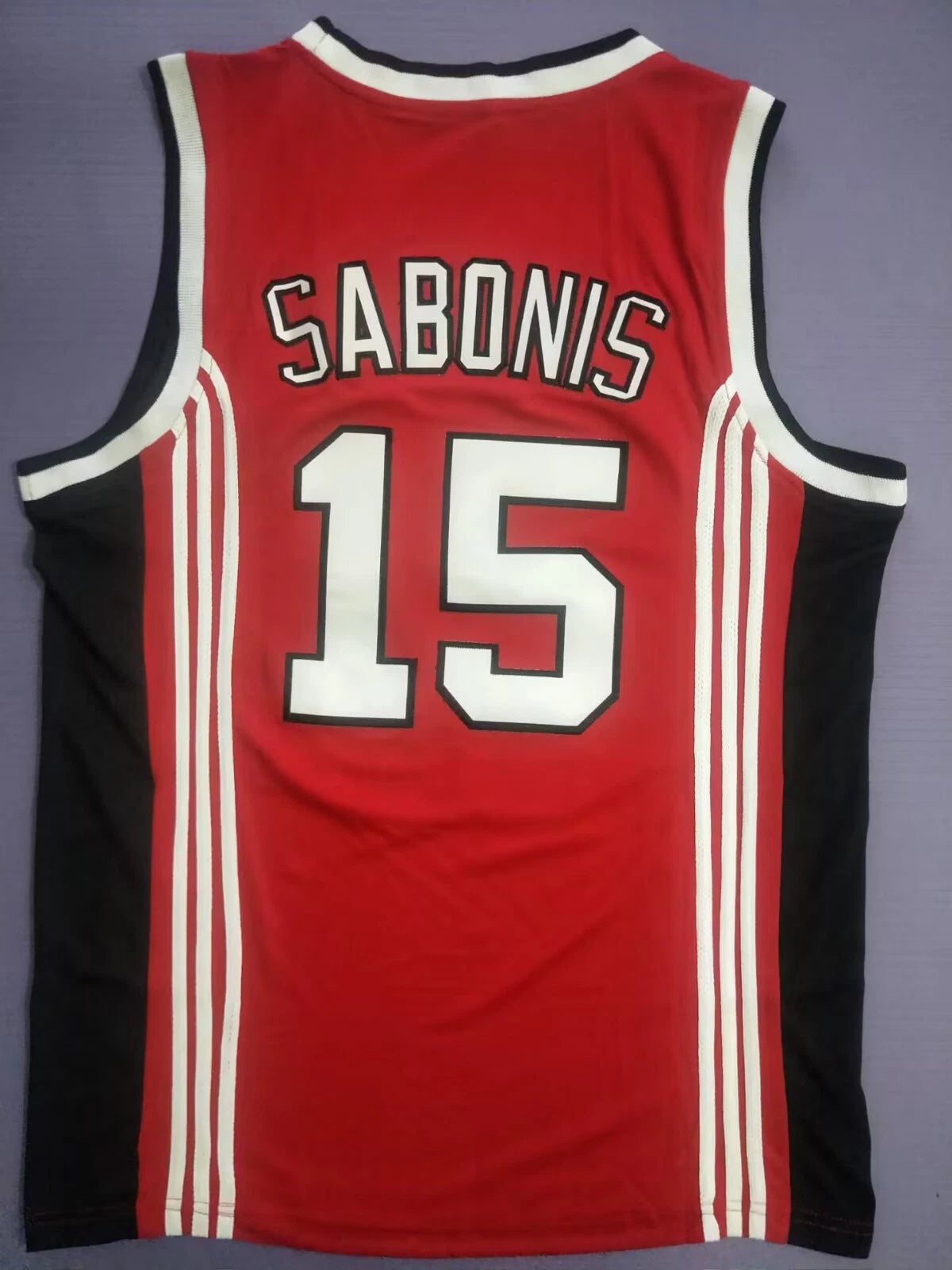 Vintage Sabonis #15 Russia CCCP Soviet Basketball Jerseys