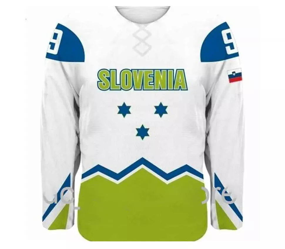 Custom Team Slovenia Slovenija Hockey Jersey