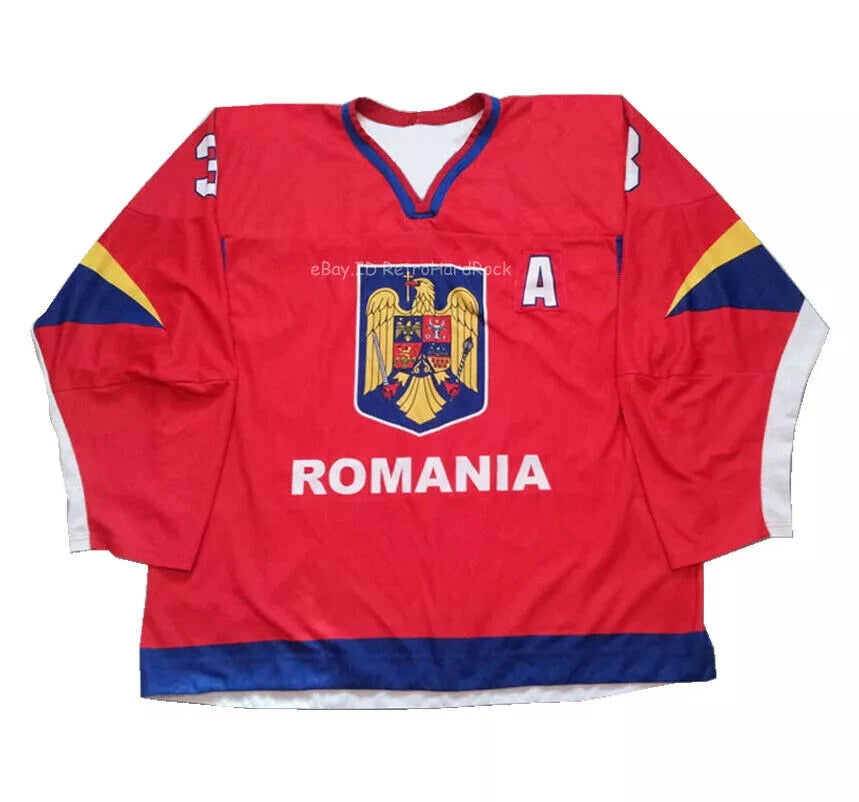 Throwback Papp #3 Team Romania Hockey Jersey