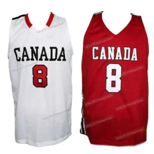 Retro Wiggins #8 Team Canada Basketball Jersey