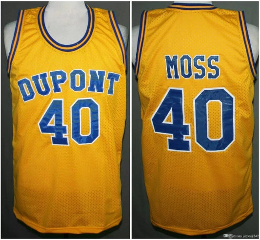 Throwback Moss #40 High School Basketball Jersey