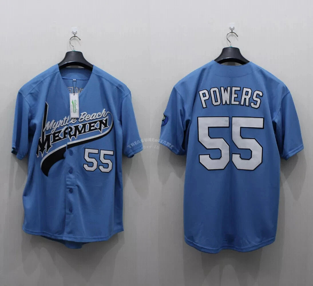 Powers #55 Myrtle Beach Mermen Baseball Jersey