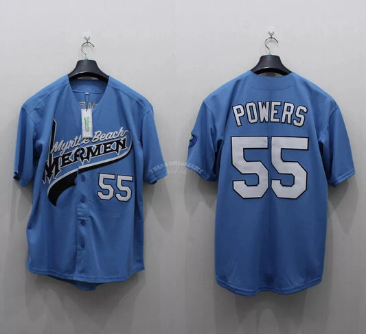 Powers #55 Myrtle Beach Mermen Baseball Jersey