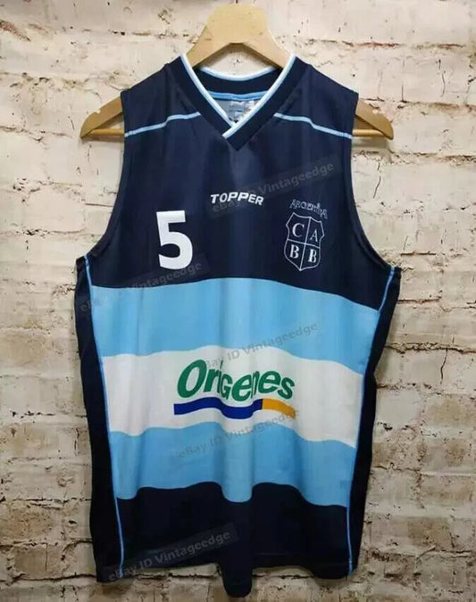 2002 Ginóbili #5 Origenes Argentina Ginobili Basketball Jerseys