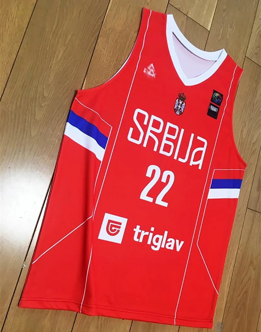 Micić Micic 22 Jokic 14 Team Srbija Serbia Basketball Jersey