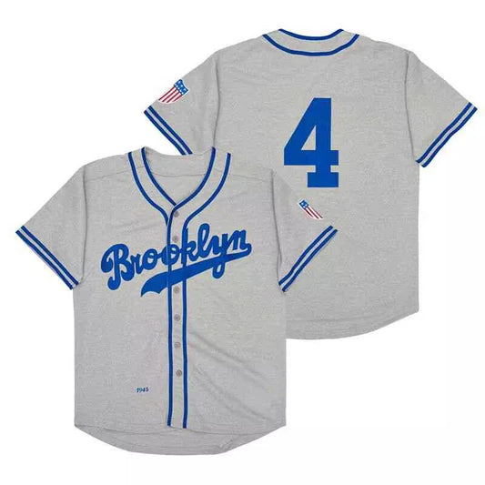 1945 Herman #4 Brooklyn Baseball Jersey