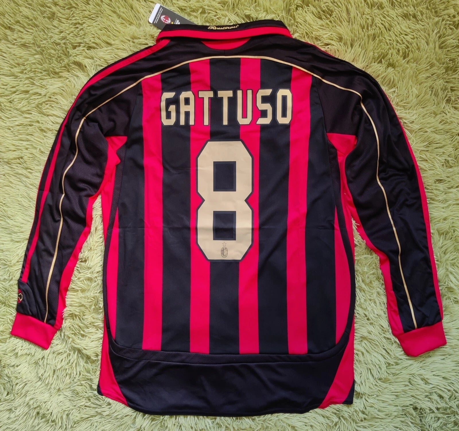 AC Milan 2006/07 Gattuso Long Sleeve Soccer Football Futbol Jersey