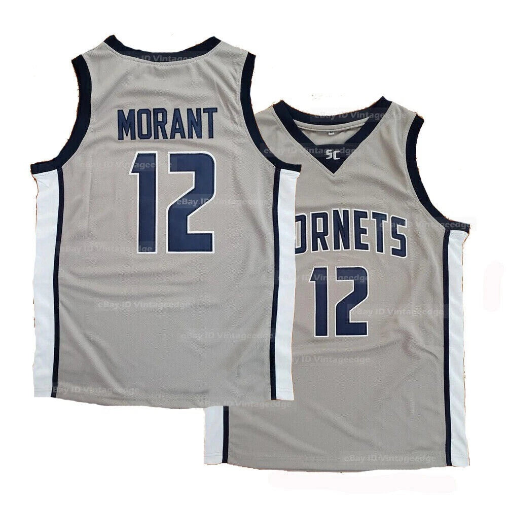 Throwback Morant #12 High School Academy Basketball Jersey