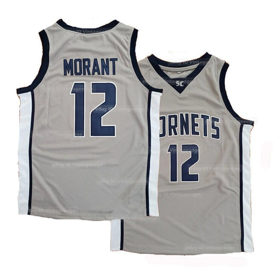 Throwback Morant #12 High School Academy Basketball Jersey