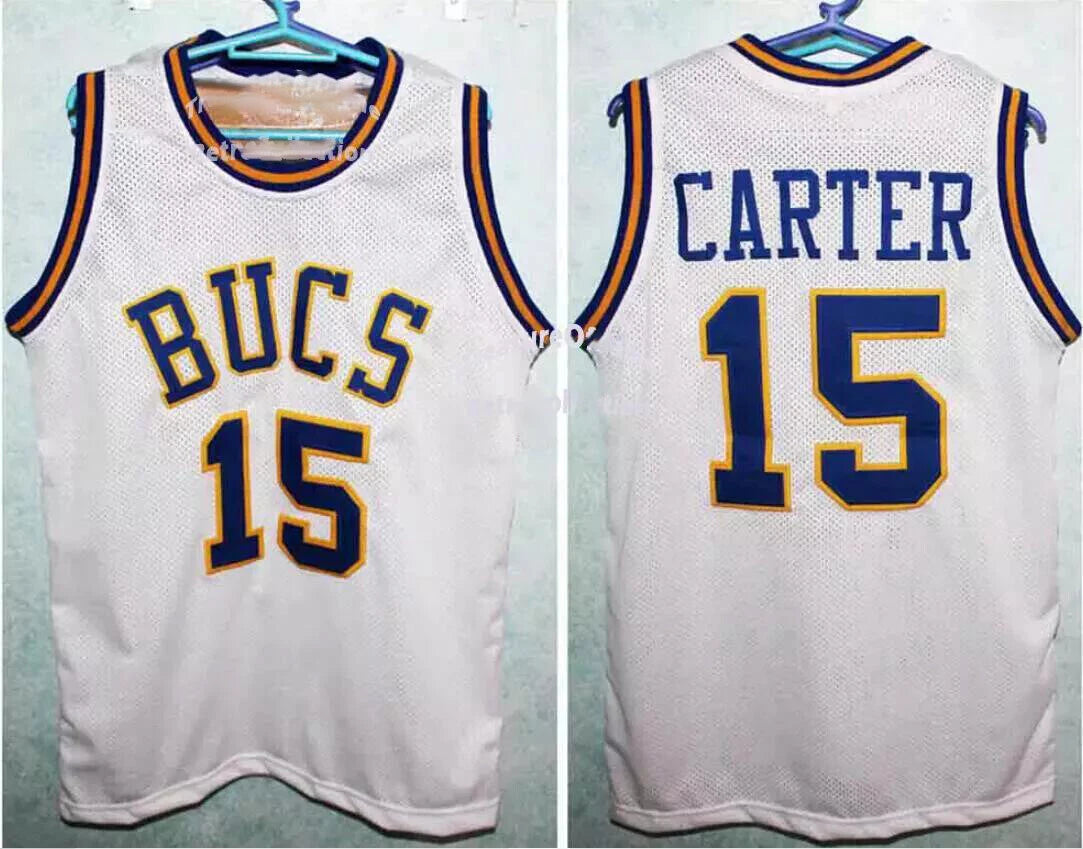 Throwback Carter The Half God #15 High School Basketball Jersey