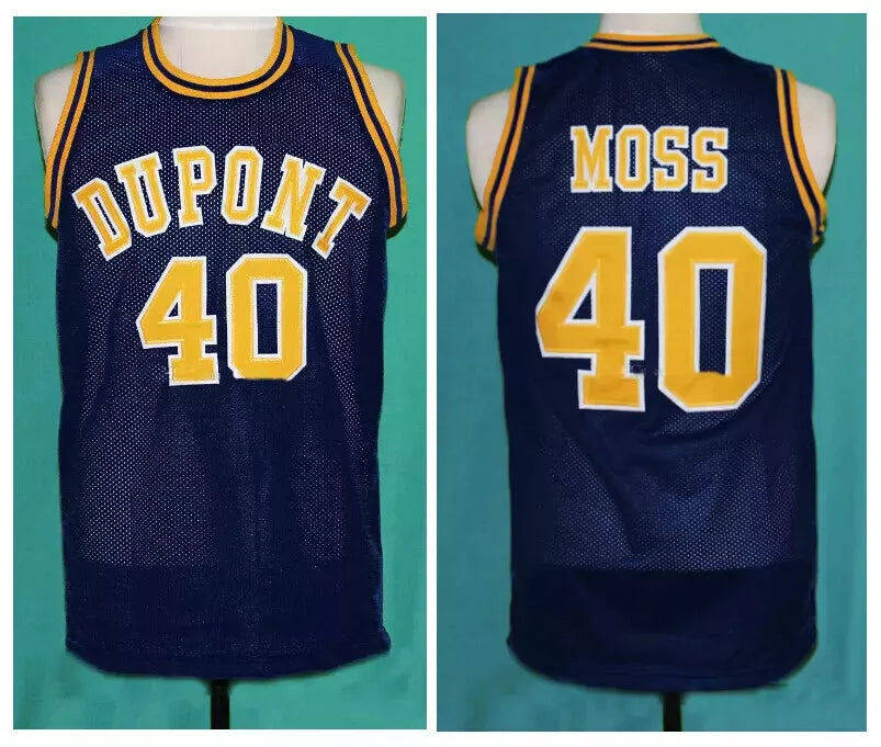 Throwback Moss #40 High School Basketball Jersey