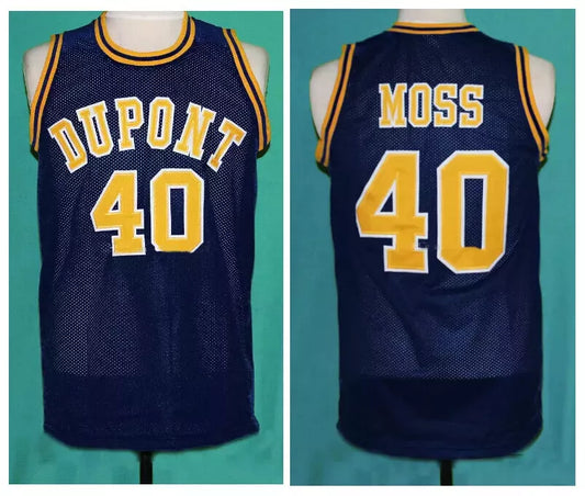 Throwback Moss #40 High School Basketball Jersey
