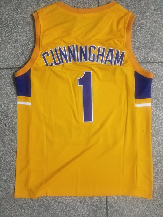 Throwback Cunningham #1 High School Basketball Jersey