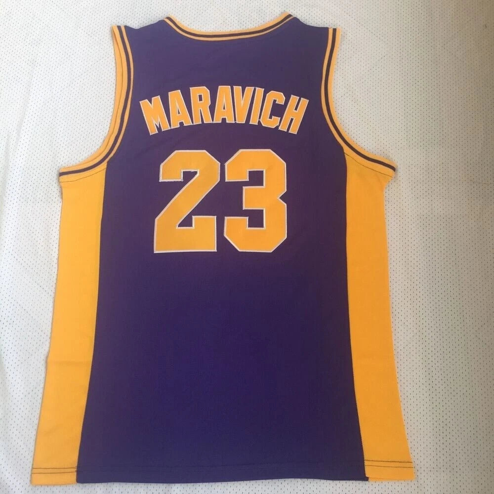 Throwback Maravich #23 Basketball jersey