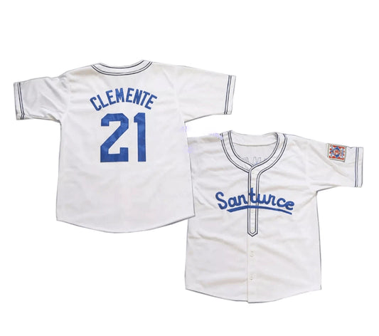Throwback Clemente #21 Santurce Crabbers Baseball Jersey