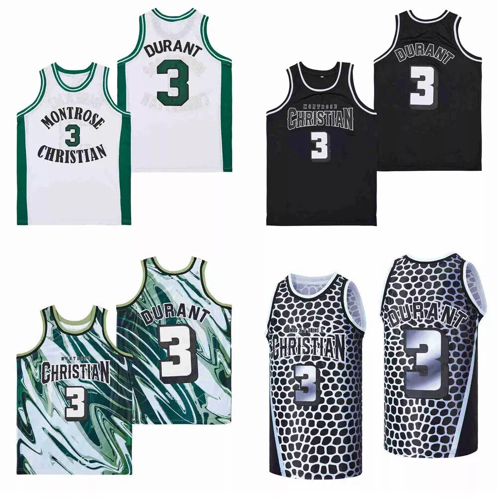 Retro Durant #3 High School Basketball Jersey